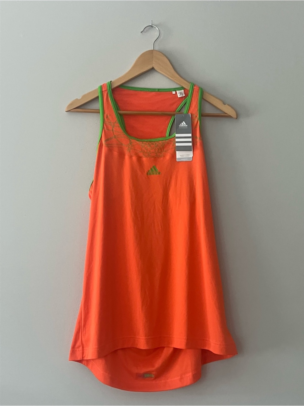 adidas adizero FORMOTION ClimaCool Tennis Tank NWT Orange Green XL